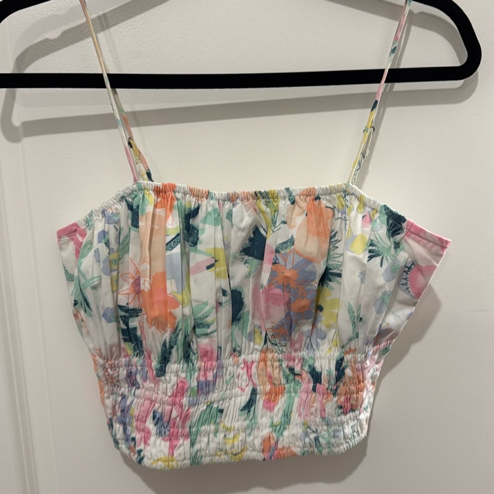 Abercrombie & Fitch Women’s Floral Ruched Crop Top